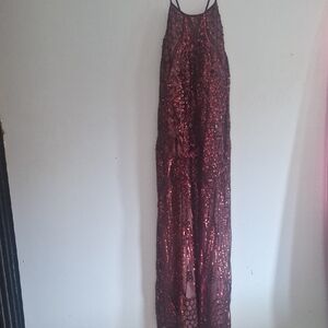 Morgan & Co. Red Sequin Holiday Dress